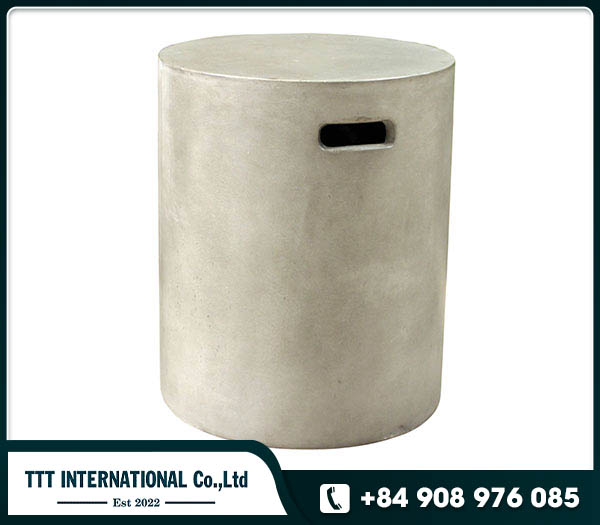 Round GRC concrete stool